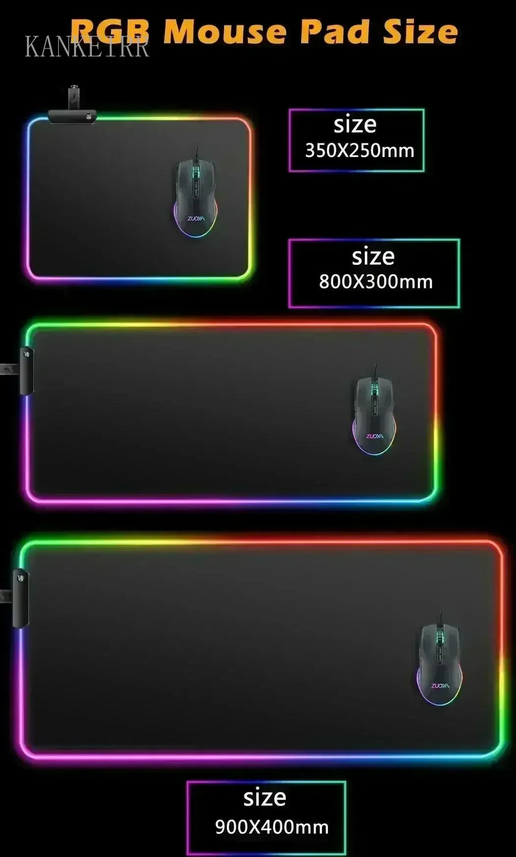 XXL Large PC Gamer Keyboard Desk Mat 900X400 RGB Alienware Gaming Mouse Pad LED Computer Accessories Tapis De Souris Mousepads