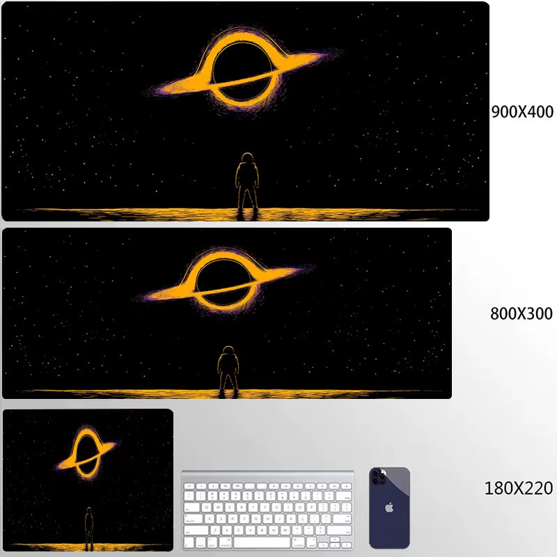 Universe Mouse Pad Gaming Astronaut Mousepad Keyboard Mats Space Desk Pads XXL 80X30Cm Deskmat for Computer Mousepads Big Carpet