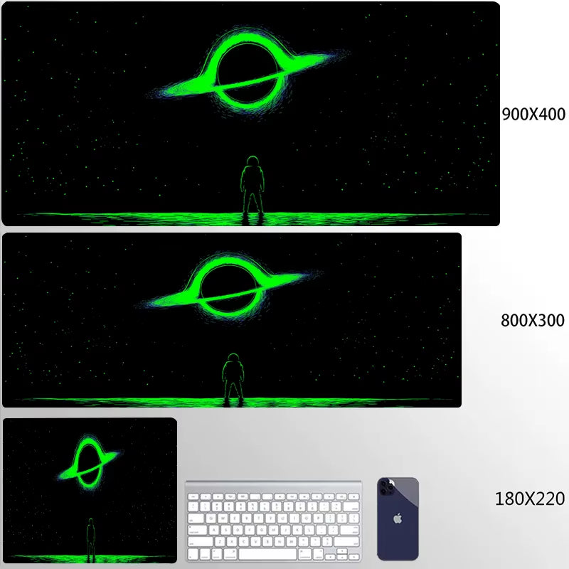 Universe Mouse Pad Gaming Astronaut Mousepad Keyboard Mats Space Desk Pads XXL 80X30Cm Deskmat for Computer Mousepads Big Carpet