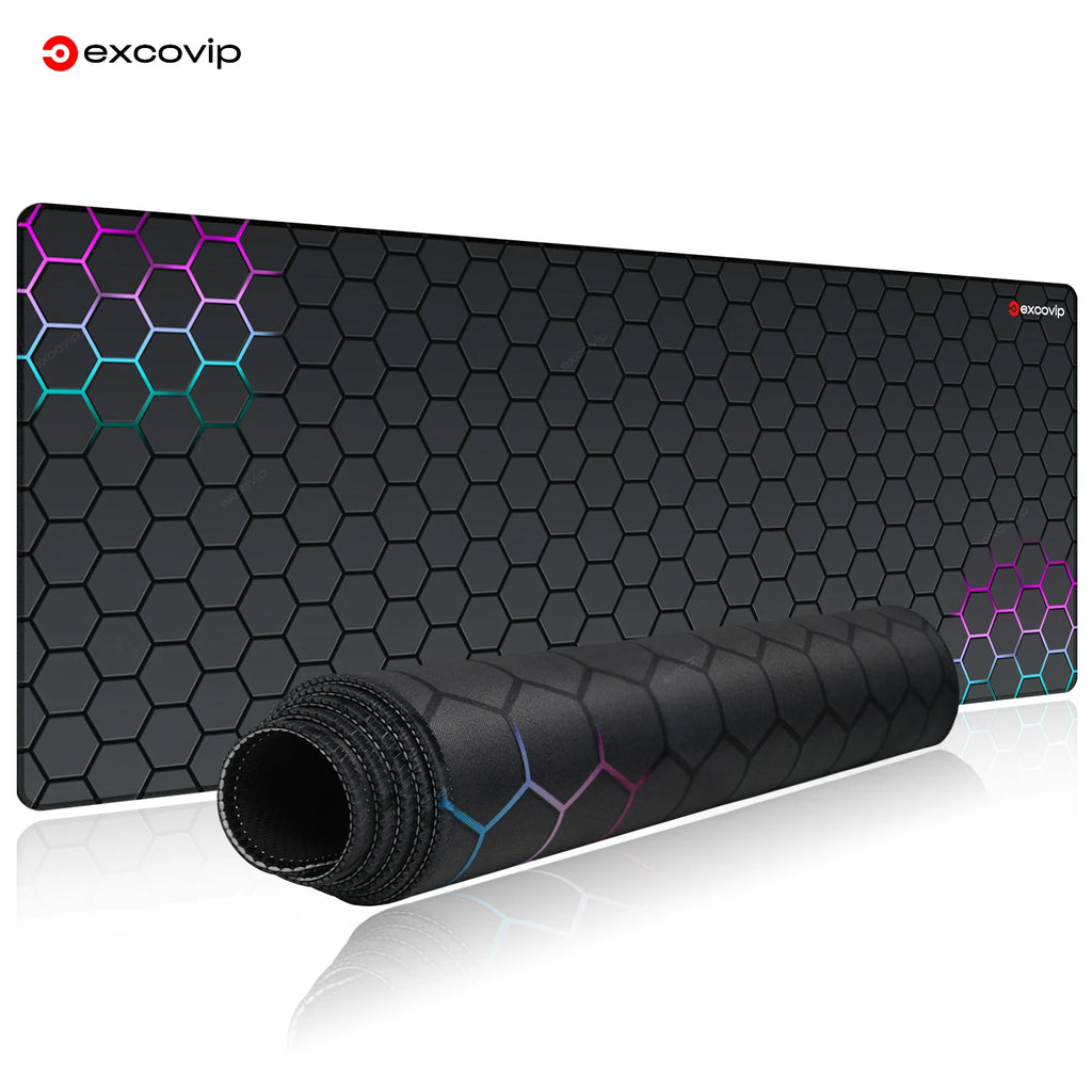 Gaming Mouse Pad Large with Stitched Edge Non-Slip Rubber Base Extended Desk Mat Keyboard Mousepad for Office Home Computer