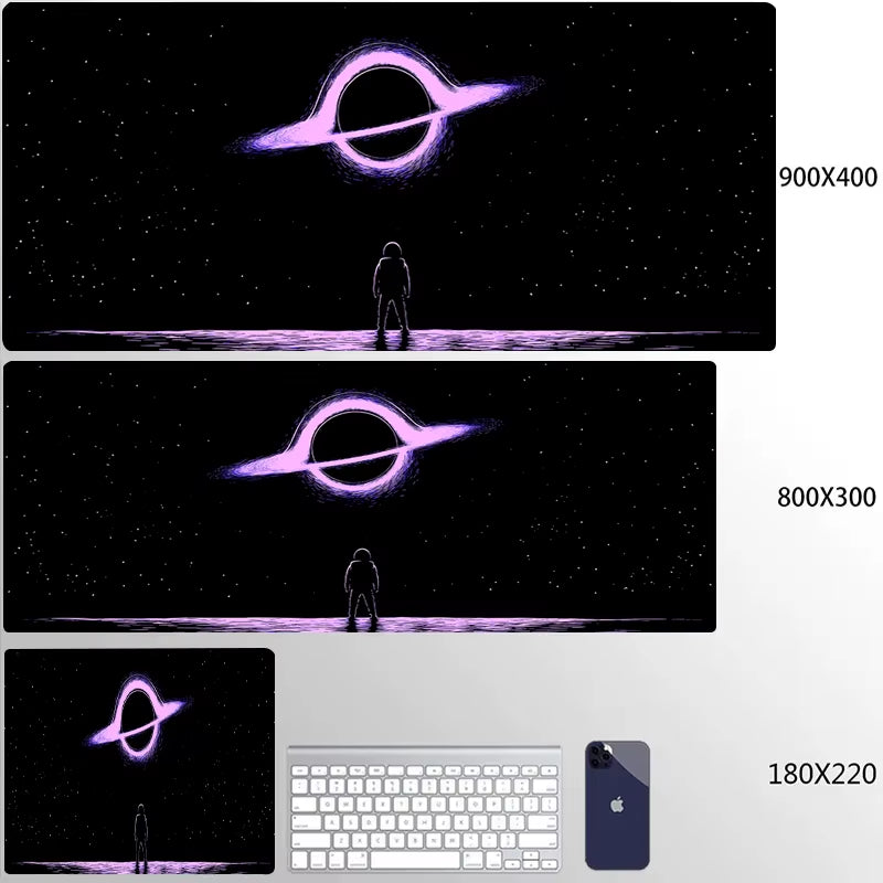 Universe Mouse Pad Gaming Astronaut Mousepad Keyboard Mats Space Desk Pads XXL 80X30Cm Deskmat for Computer Mousepads Big Carpet