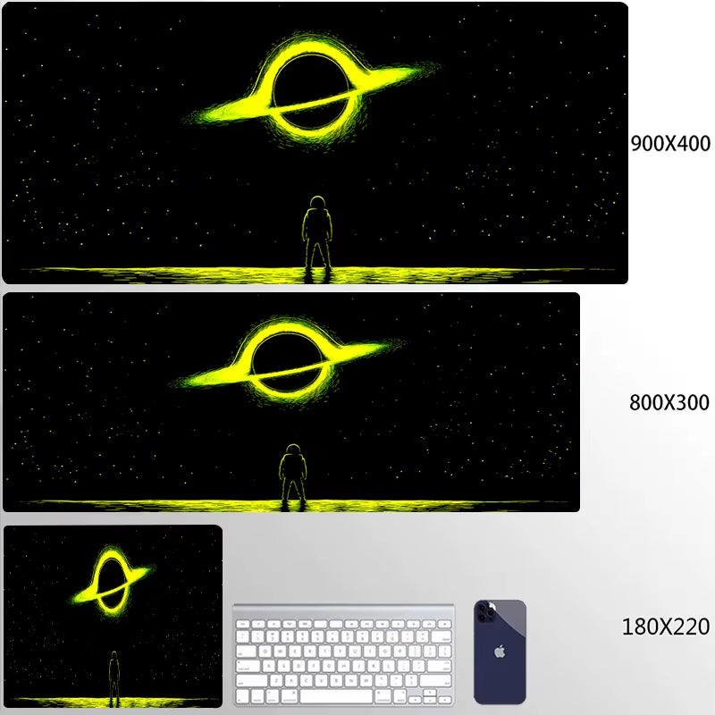 Universe Mouse Pad Gaming Astronaut Mousepad Keyboard Mats Space Desk Pads XXL 80X30Cm Deskmat for Computer Mousepads Big Carpet