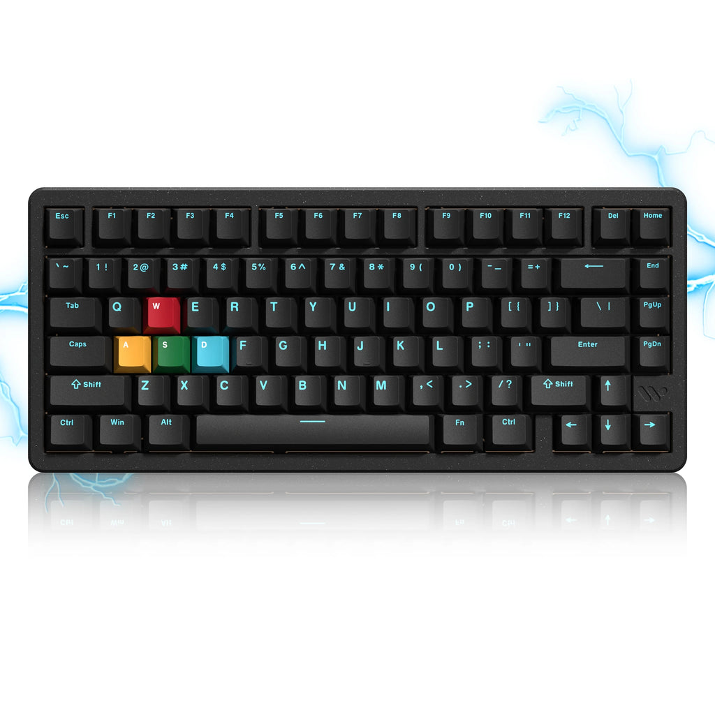 White SK75 TMR/HE Hall Effect Keyboard 75% Wireless Mechanical Keyboard Rapid Trigger Magnetic Switch with Strap Hot Swap