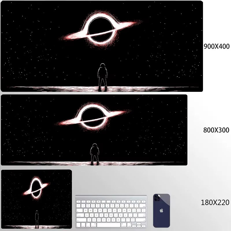 Universe Mouse Pad Gaming Astronaut Mousepad Keyboard Mats Space Desk Pads XXL 80X30Cm Deskmat for Computer Mousepads Big Carpet