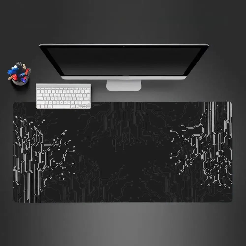 Electrical Circuits Mouse Pad Large Computer Accessories Office Game Table Mats XL Anti-Slip Gaming Keyboard Mousepads Desk Pads
