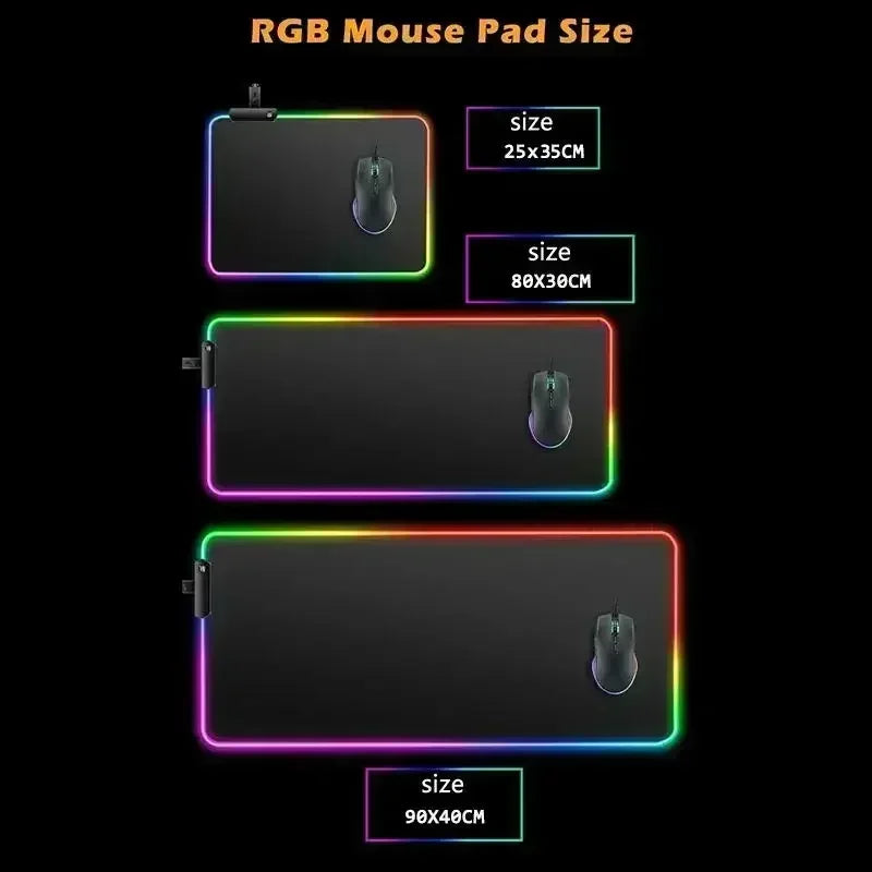 RGB Hexagon Mousepads Geometry Mousepad Large Gaming Desk Mat Luminous Mouse Pad LED Colorful Mouse Mat Backlit Keyboard Mats