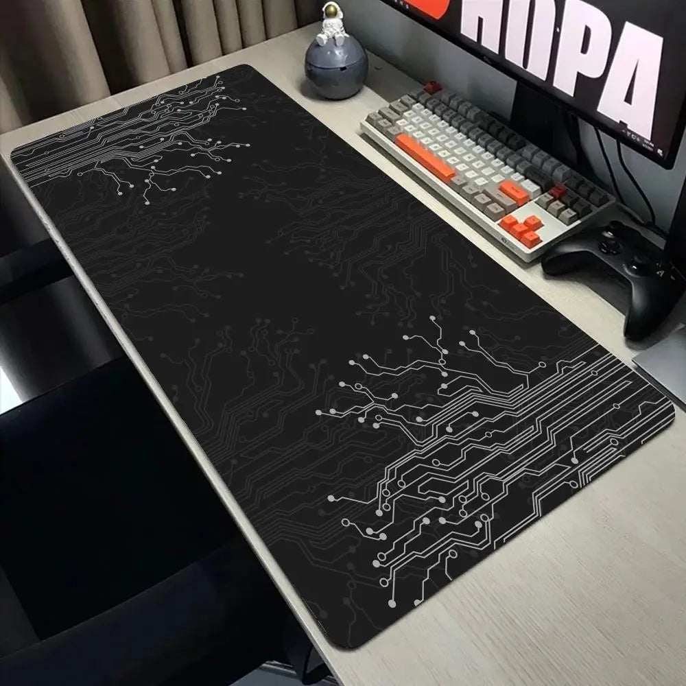 Electrical Circuits Mouse Pad Large Computer Accessories Office Game Table Mats XL Anti-Slip Gaming Keyboard Mousepads Desk Pads
