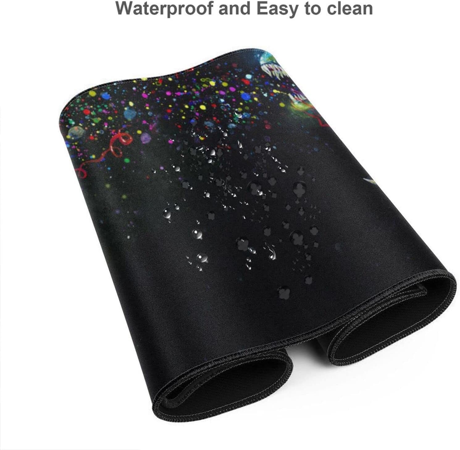 Watercolor Dinosaur Gaming Mouse Pad, Long Extended XL Mousepad Desk Pad Stitched Edges, 31.5'' X 11.8''