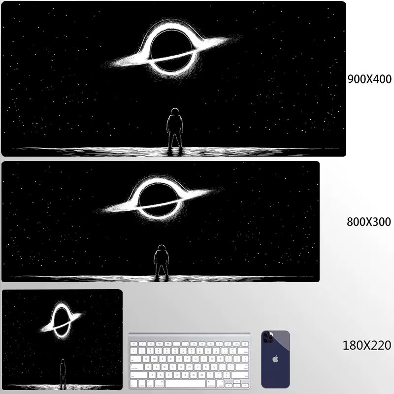 Universe Mouse Pad Gaming Astronaut Mousepad Keyboard Mats Space Desk Pads XXL 80X30Cm Deskmat for Computer Mousepads Big Carpet