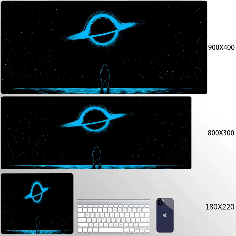 Universe Mouse Pad Gaming Astronaut Mousepad Keyboard Mats Space Desk Pads XXL 80X30Cm Deskmat for Computer Mousepads Big Carpet