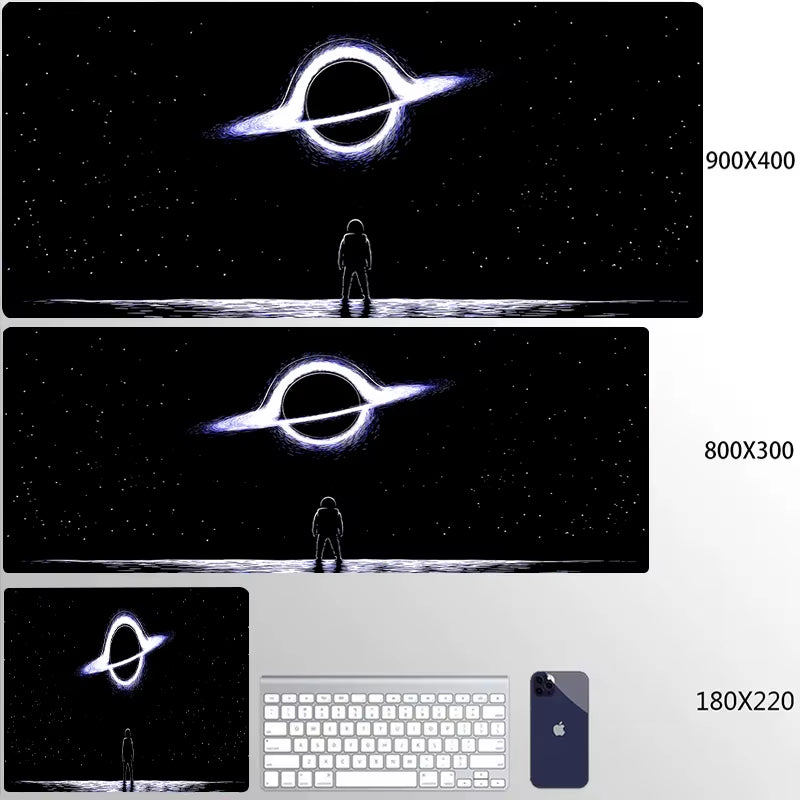Universe Mouse Pad Gaming Astronaut Mousepad Keyboard Mats Space Desk Pads XXL 80X30Cm Deskmat for Computer Mousepads Big Carpet
