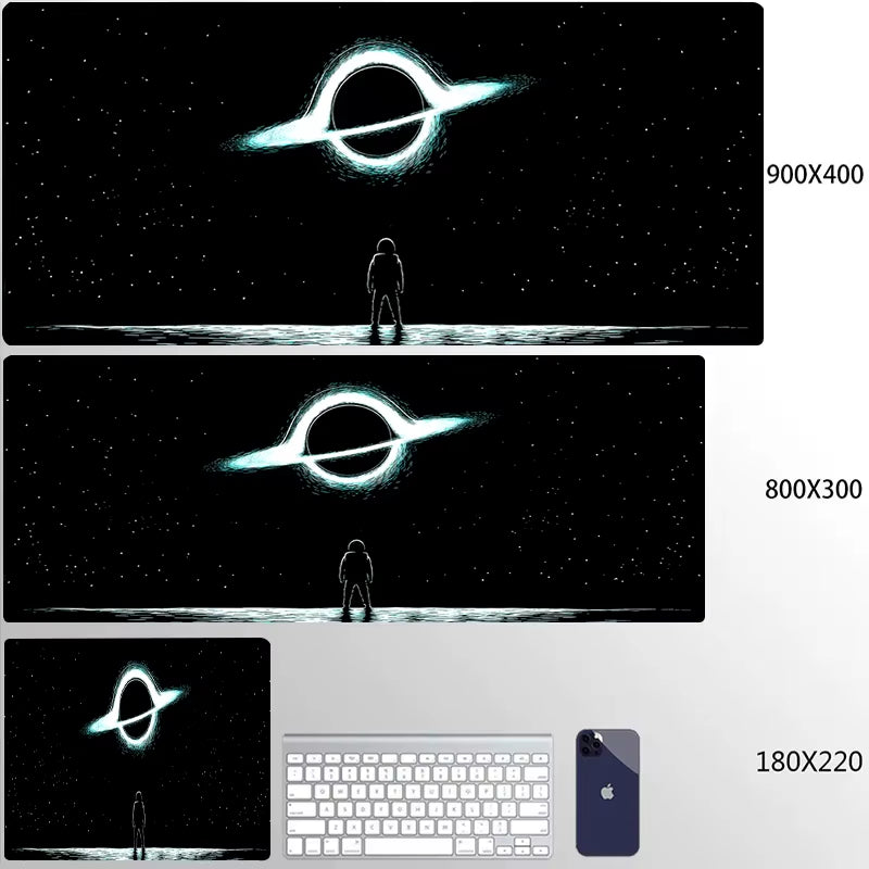 Universe Mouse Pad Gaming Astronaut Mousepad Keyboard Mats Space Desk Pads XXL 80X30Cm Deskmat for Computer Mousepads Big Carpet