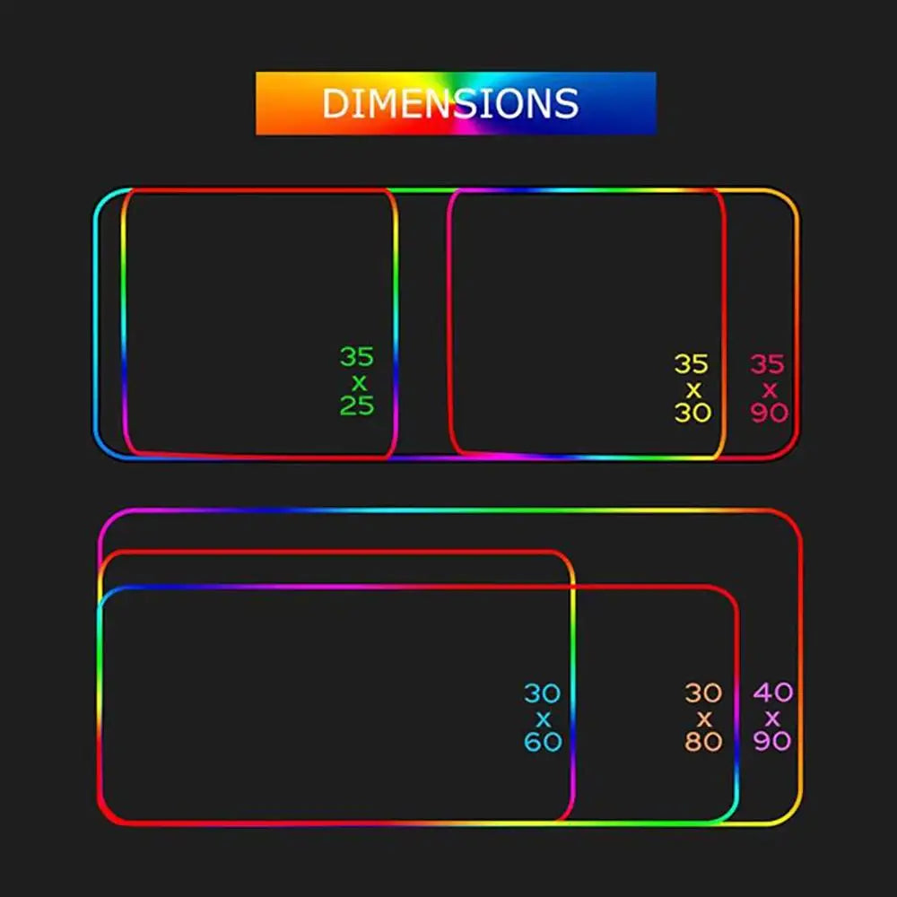 Dollar Mouse Pad XXL RGB Gaming Mouse Pad Gamer Accessories Large LED Light Mousepads PC Computer Desk Mat with Backlit