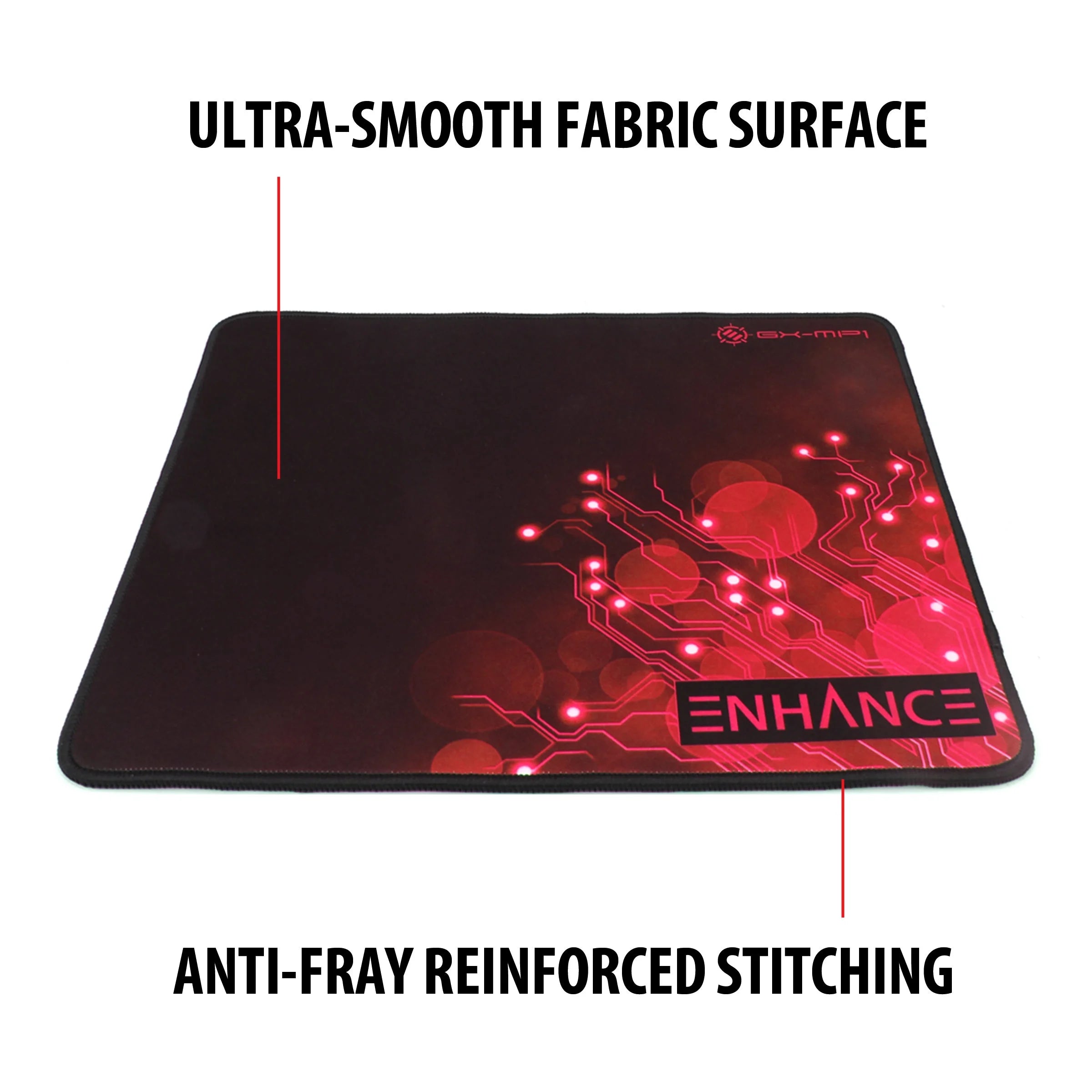 Pro Red Gaming Mouse Pad Extended - Precision Tracking Surface , Non-Slip Base , Anti-Fray Stitching for World of Warcraft: Legion , Battlefield 1 , Dota 2 , League of Legends and More