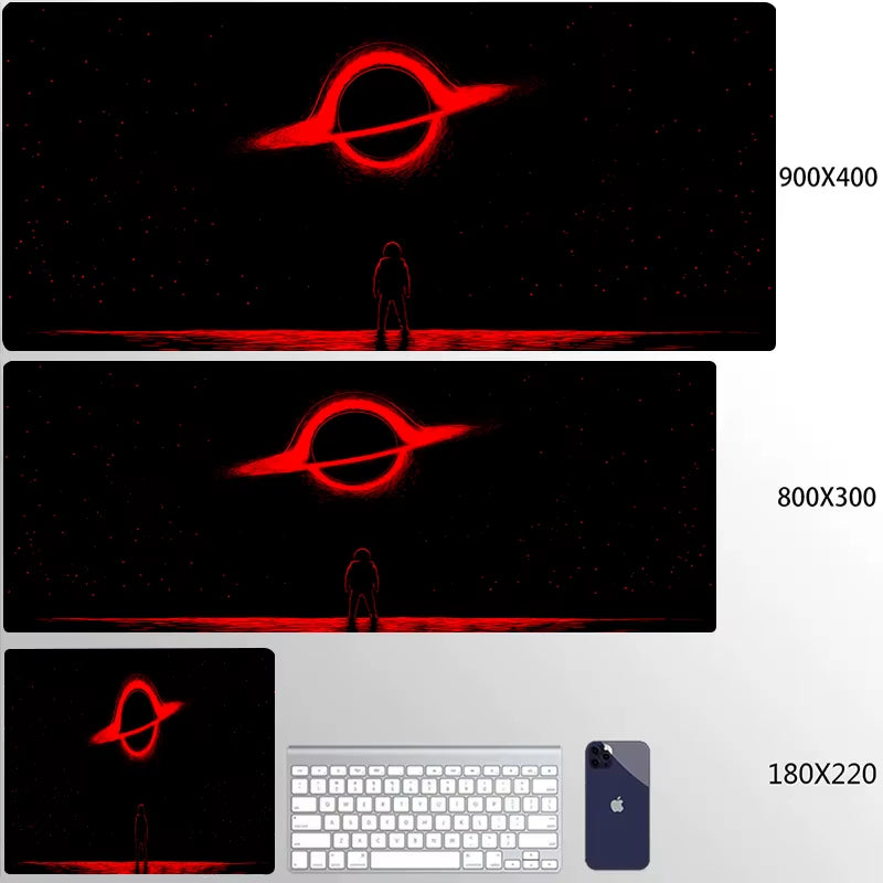 Universe Mouse Pad Gaming Astronaut Mousepad Keyboard Mats Space Desk Pads XXL 80X30Cm Deskmat for Computer Mousepads Big Carpet